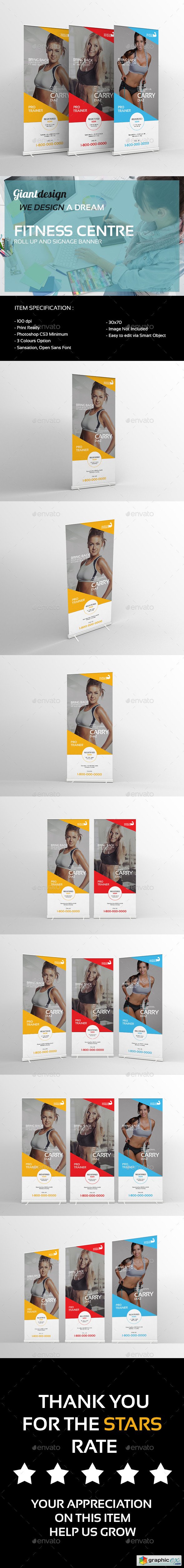 Fitness Roll Up Banner Signage