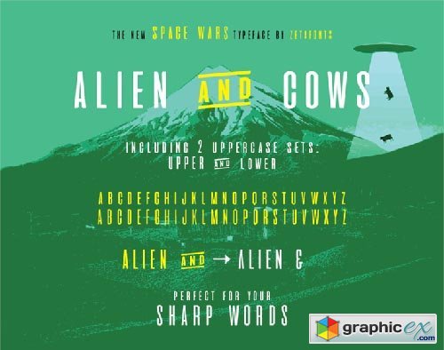 Aliens And Cows Font