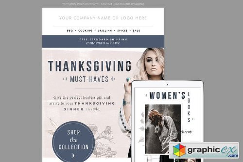 Gift Guide E-mail Template PSD