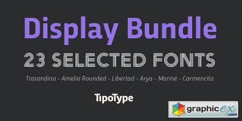 TipoTypes Display Font Collection Font Bundle - 23 Fonts