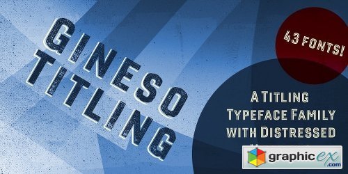 Gineso Titling Font Family - 43 Fonts