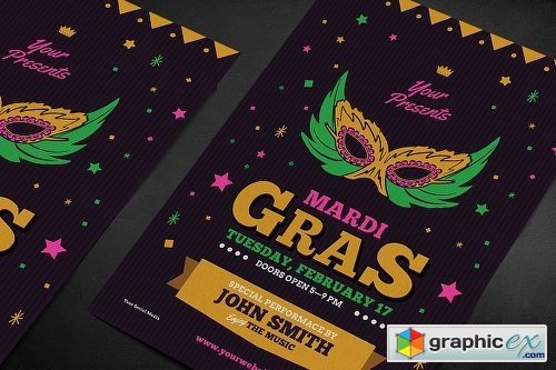 Mardi Gras Event Flyer