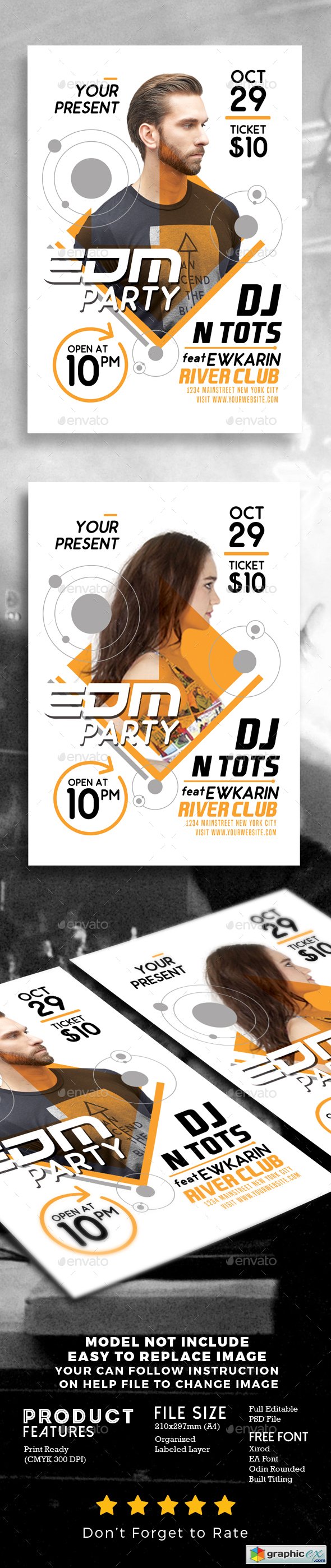 EDM Party Flyer Template