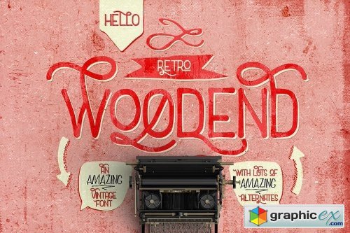 Woodend Retro Font Typeface
