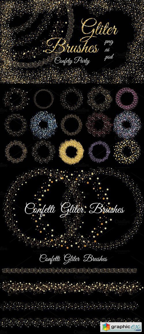 Glitter Confetti Brushes