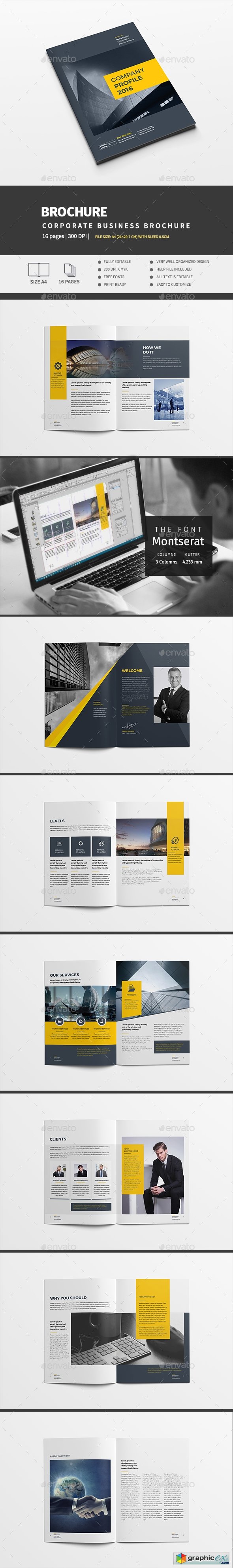 Corporate Business Brochure 16 Pages A4
