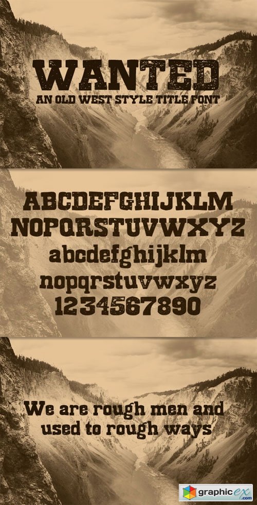WeGraphics - Wanted, an Old West Style Title Font