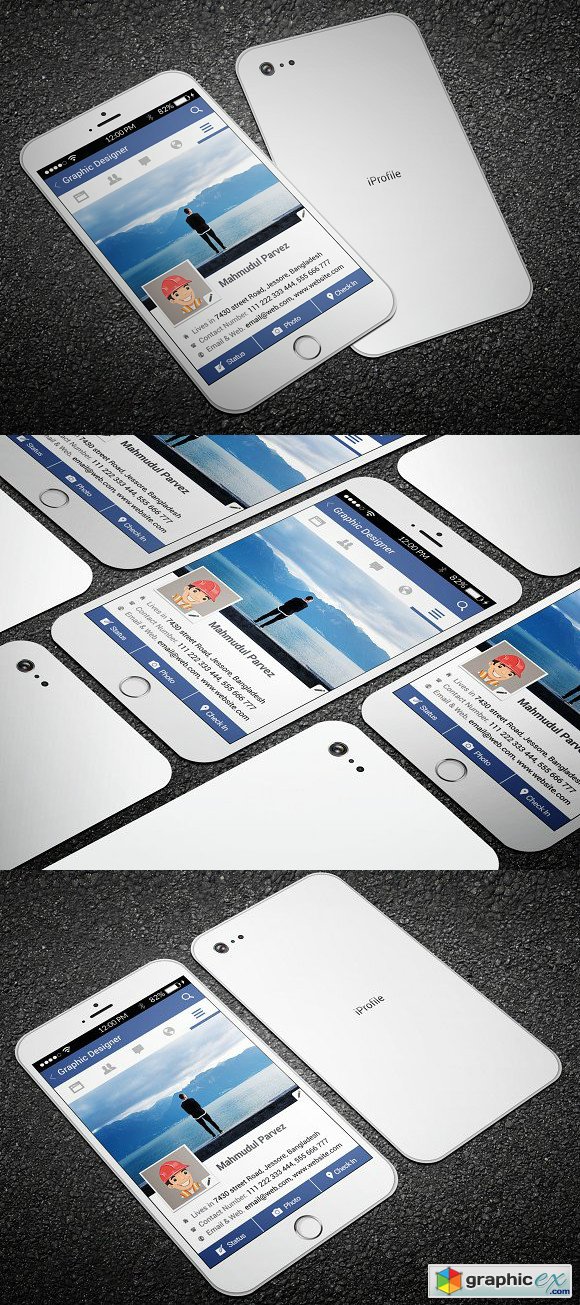 iPhone Facebook Business Card