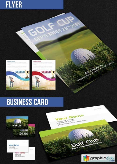 Golf Cup Brochure Pack V2 PSD Template