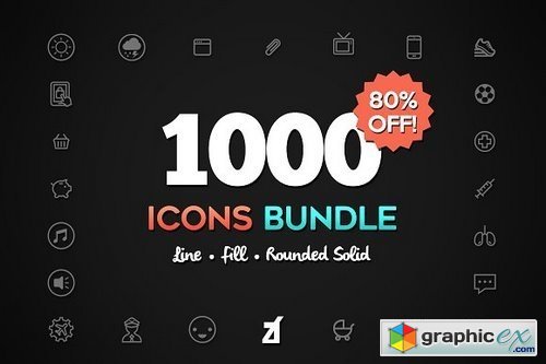 1000 icons bundle - Saving pack!!