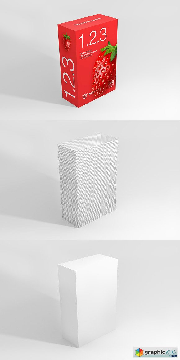 1.2.3 Simple 3D Box Mockup