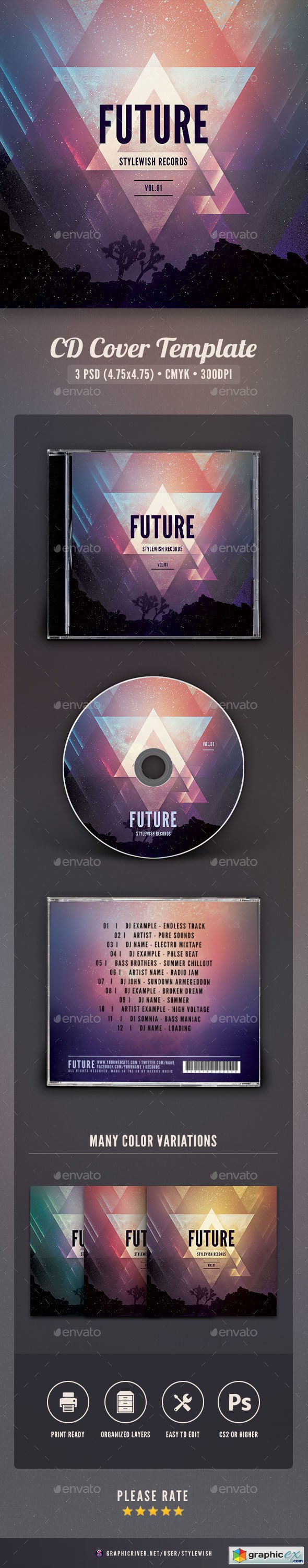 Futuristic CD Cover Artwork
