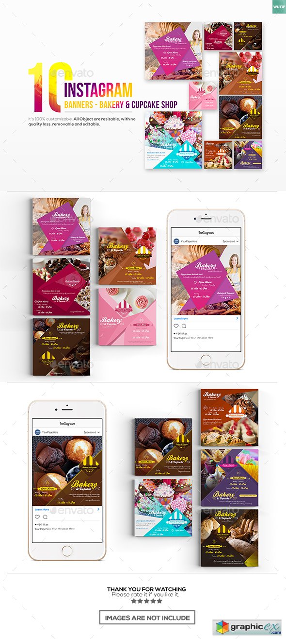10 Instagram Post Banner - Bakery and Cupcake Shop