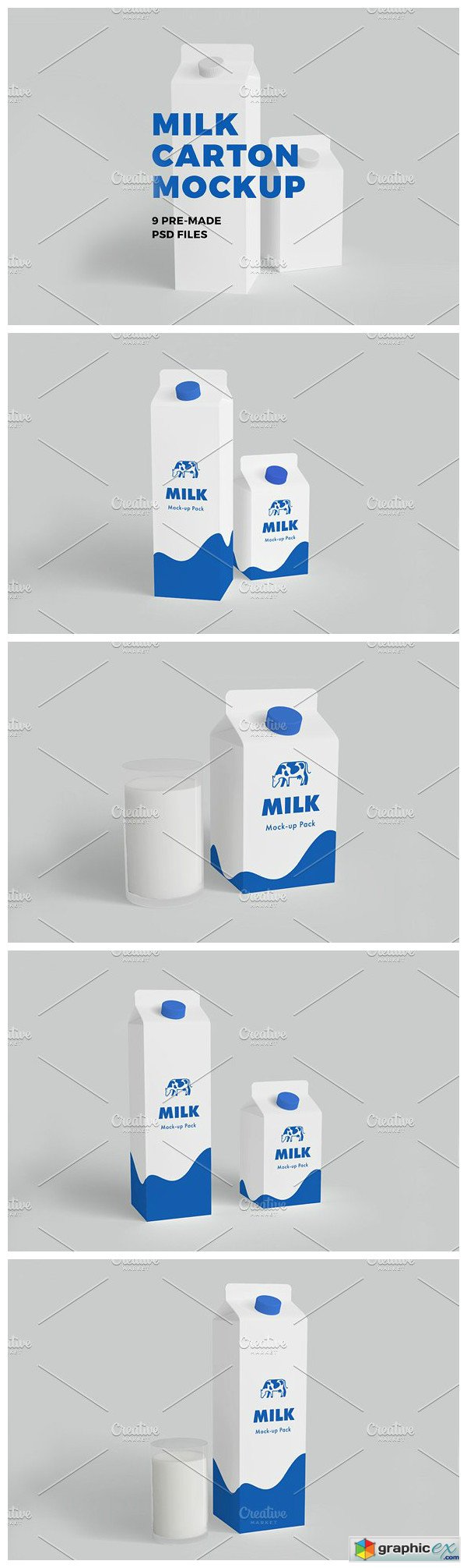 Milk carton mock-up 9 psd