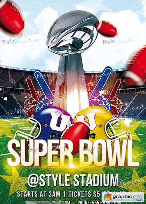 Super Bowl PSD V12 Flyer Template