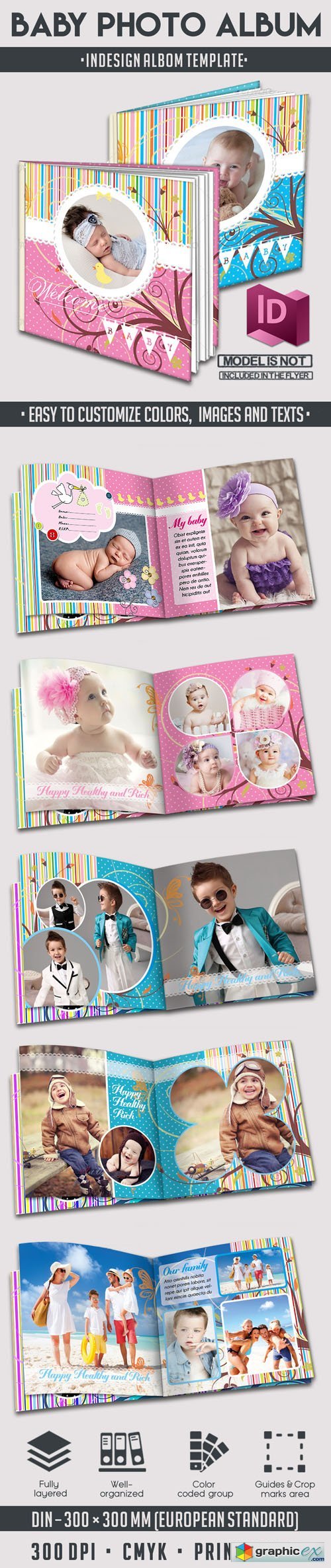 Baby Photo Album INDD - 12 pages