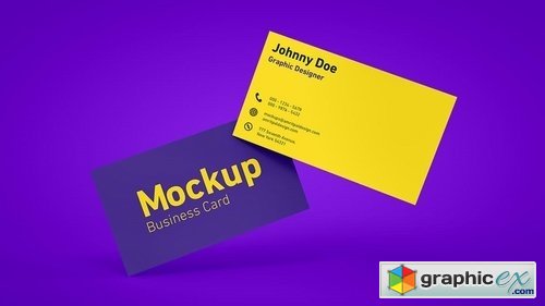 Five Floating Business Card Mockups