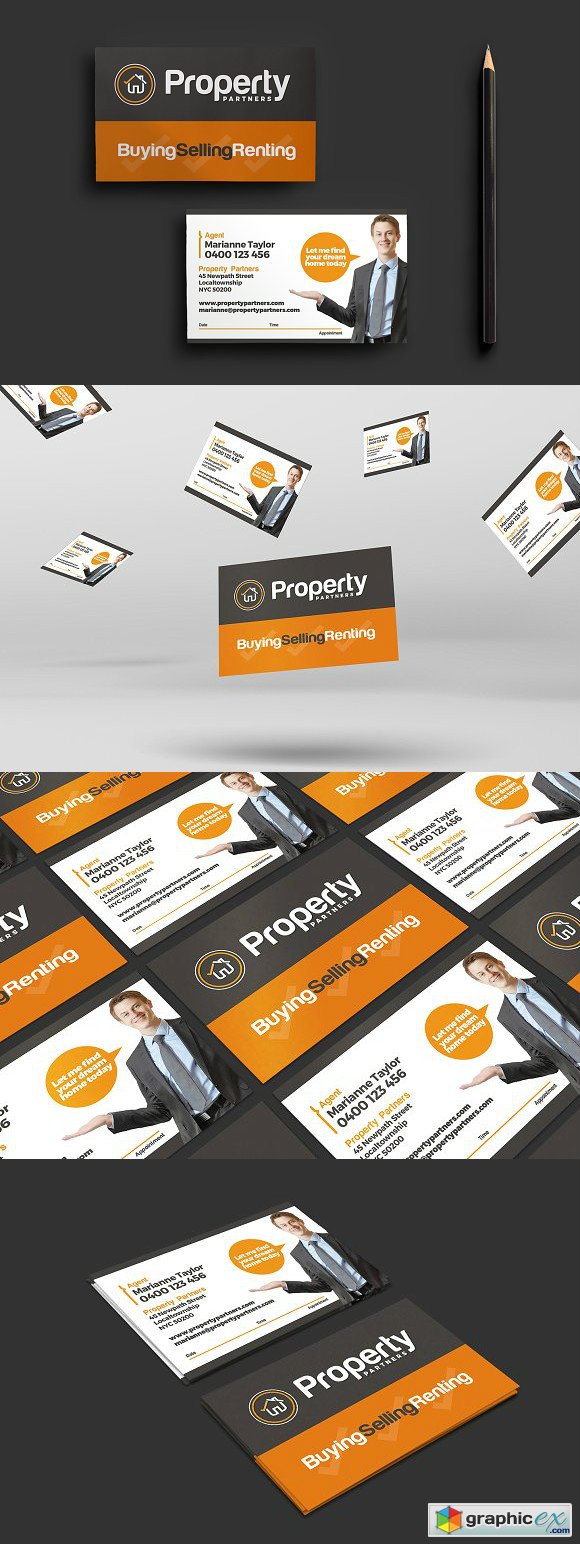 Real Estate Business Card Template 945200