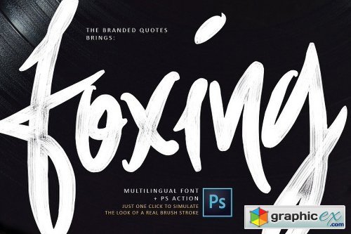 Foxing Font + PS Action