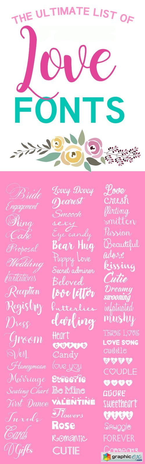 The Ultimate List Of Love Fonts