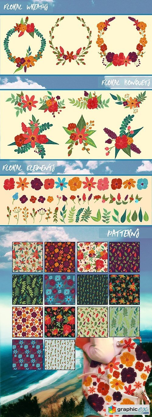 Floral Elements Bundles & Patterns