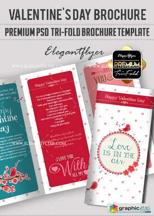 Valentines Day V04 Flyer PSD Template + Facebook Cover