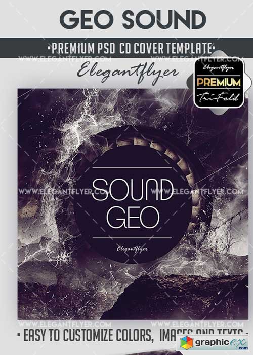 Sound Geo V1 Premium CD Cover PSD Template