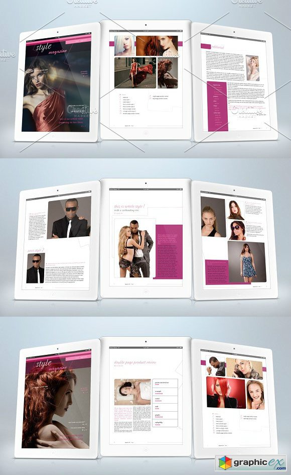 iPad Fashion Magazine Template