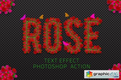 Rose Flowers Text Effect
