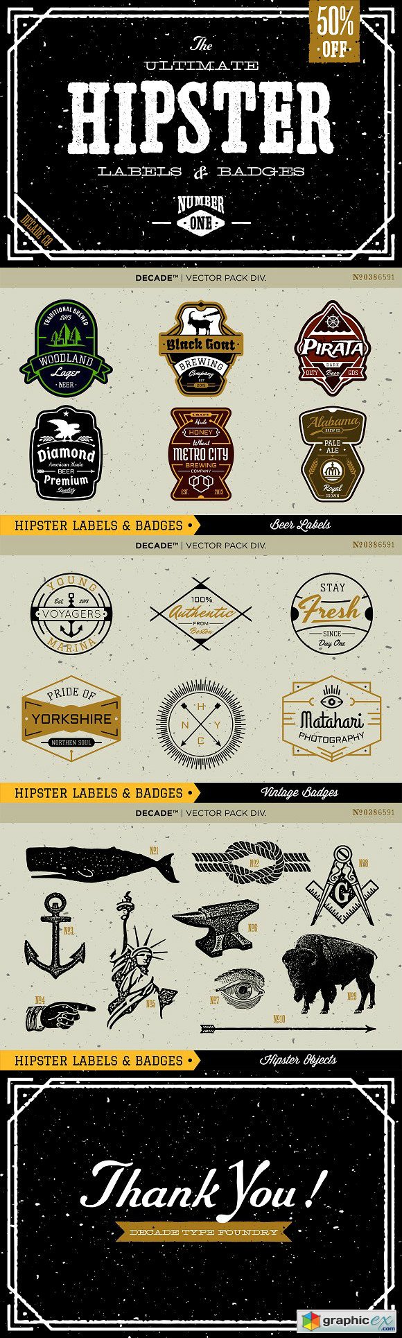 The Ultimate Hipster Labels & Badges