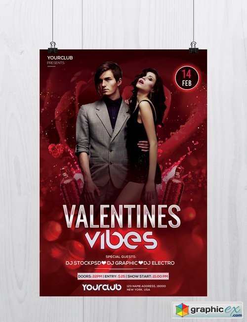 Valentines Vibes PSD Flyer Template