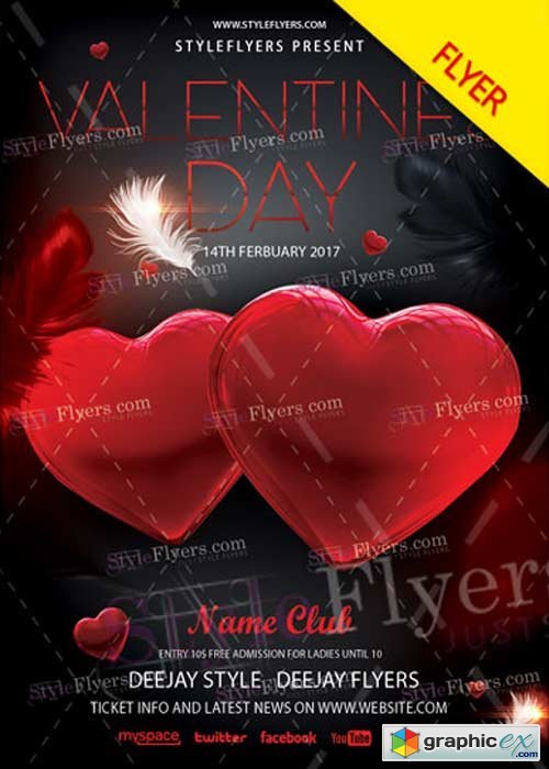 Valentines Day Party V33 PSD Flyer Template