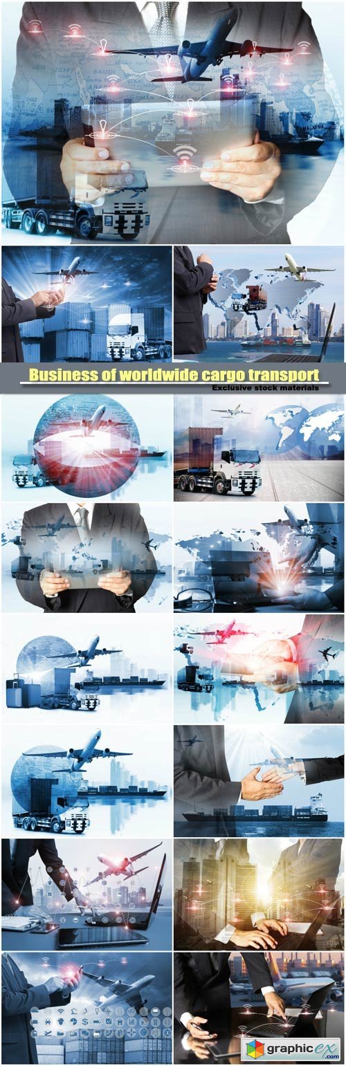 Business of worldwide cargo transport, global business commerce concept, import-export