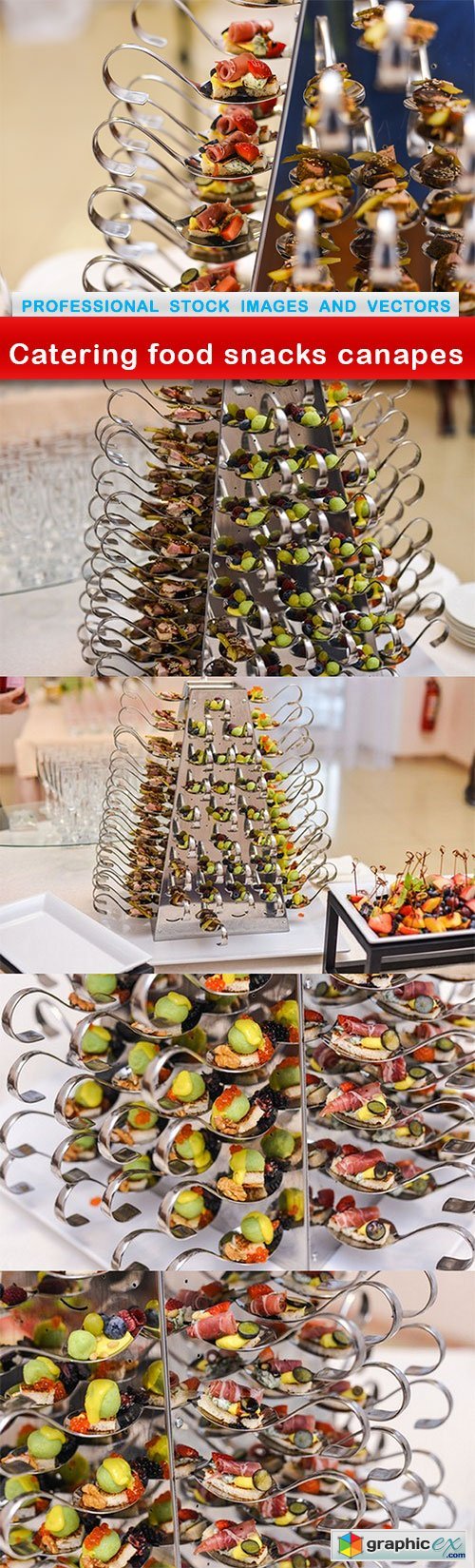 Catering food snacks canapes - 5 UHQ JPEG