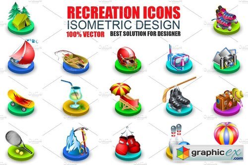 Recreation Isometric Icons