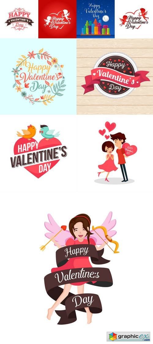 Modern Romantic Happy Valentine Card
