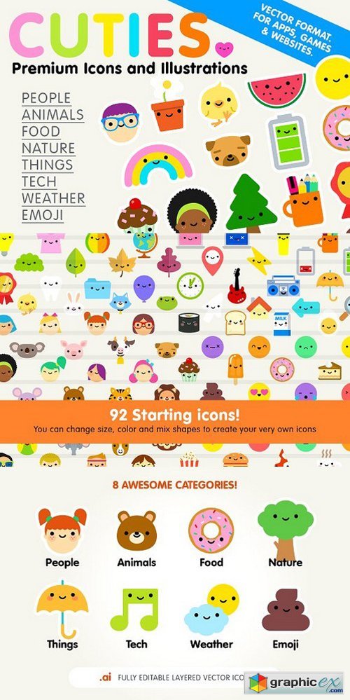 Cuties - Premium Icons/Illustrations