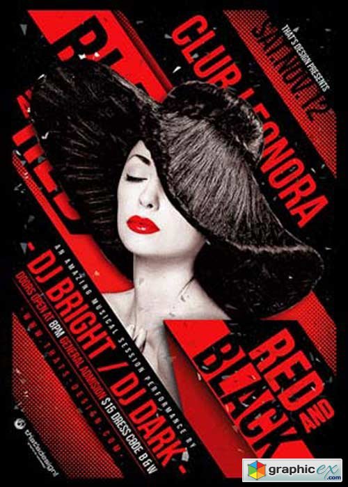 Black and Red V1 Flyer Poster Template