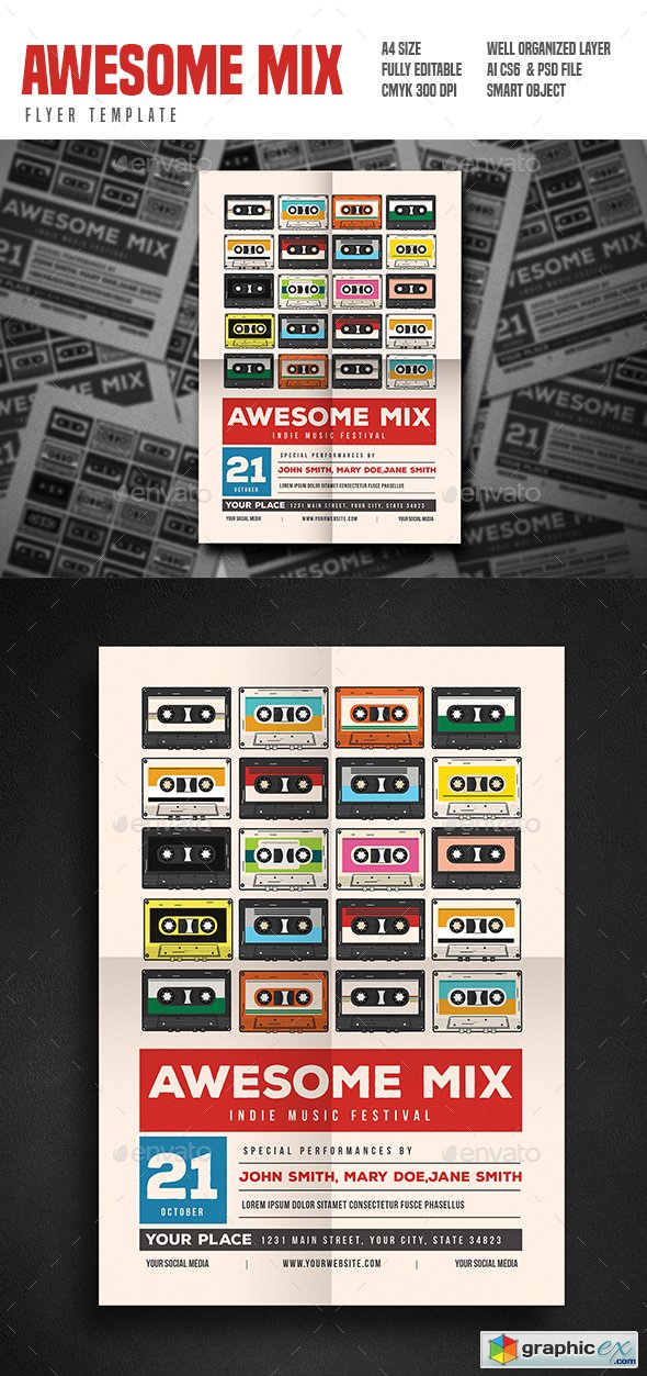 Awesome Mix Gigs Event Flyer