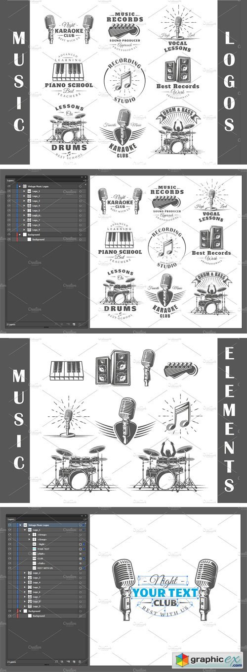 9 Music Logos Templates Vol.3