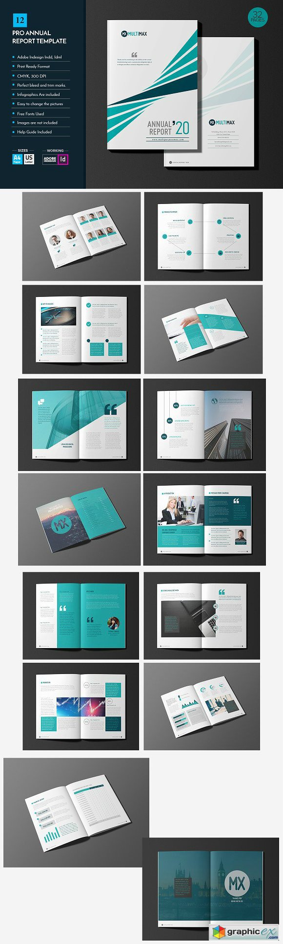 Annual Report Template V22 » Free Download Vector Stock Image With Free Indesign Report Templates