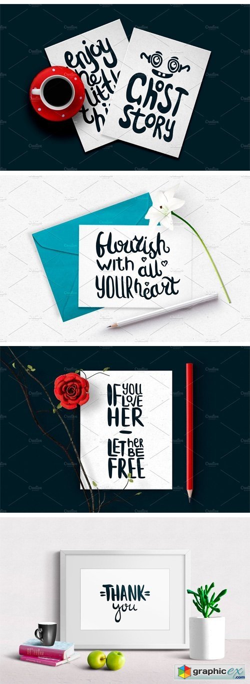 30 Handdrawn Quotes For Cards