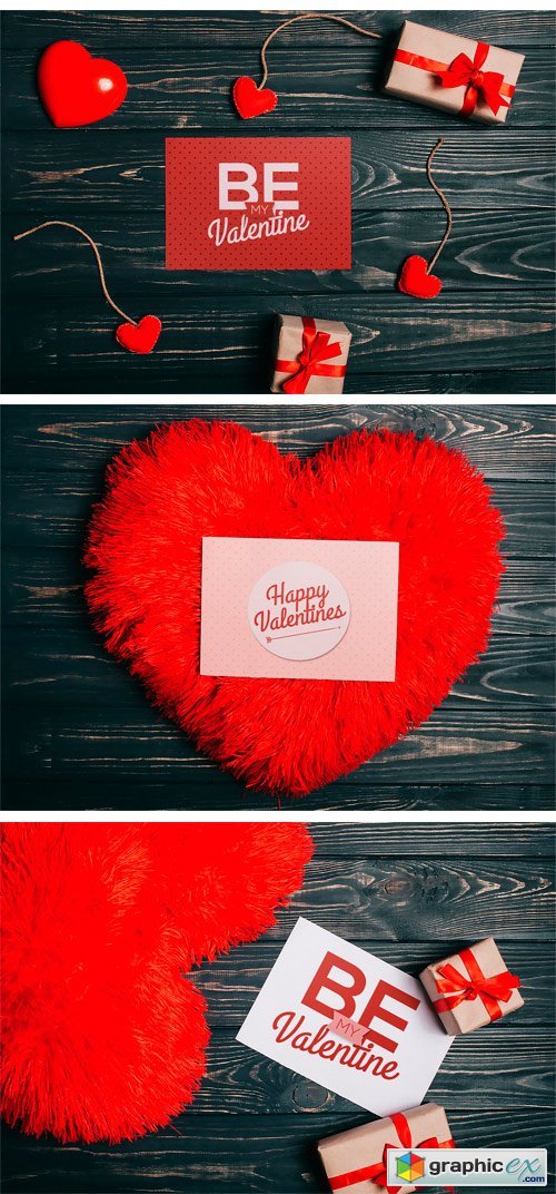 Valentine's Day Gift Cards Mock-ups