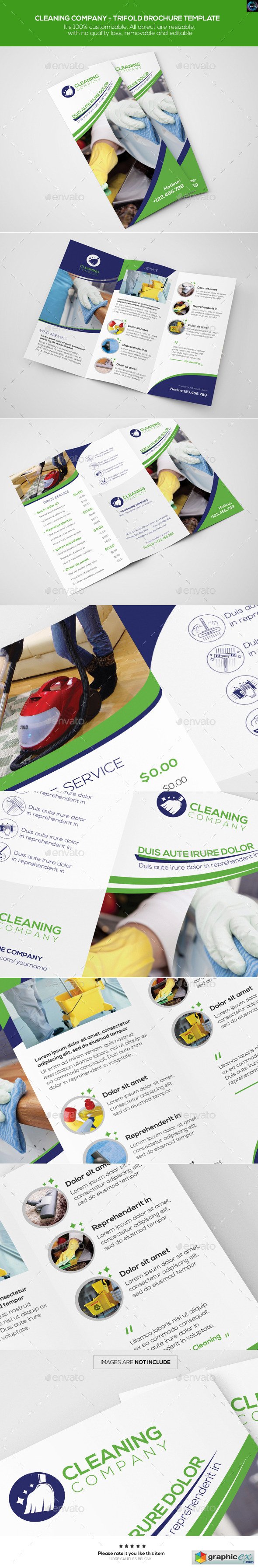 Cleaning Company - Trifold Brochure Template