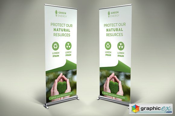 Green Energy Roll Up Banner