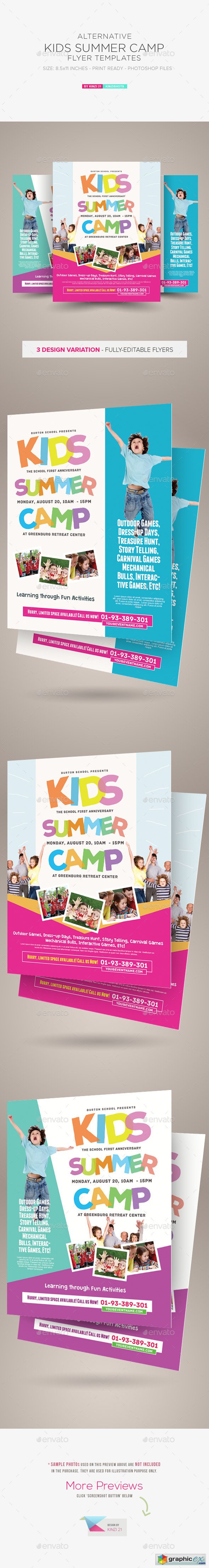 Kids Summer Camp Flyer Templates 10476259