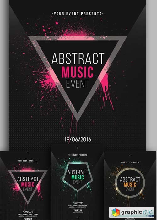 Abstract Music Event V7 Flyer Template