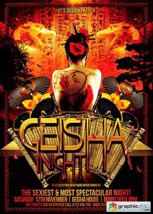 Geisha Night V11 Flyer Template