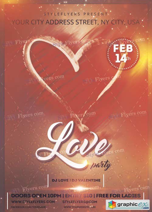 Love Party V12 PSD Flyer Template