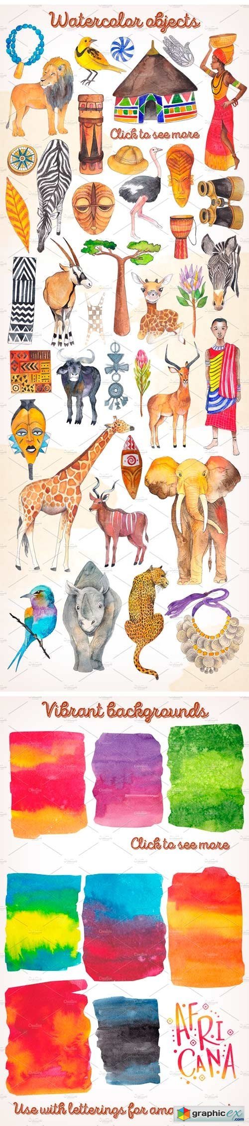Wild Africa - Watercolor Bundle